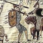 Axeman on the Bayeux Tapestry depicting the Battle of Hastings.